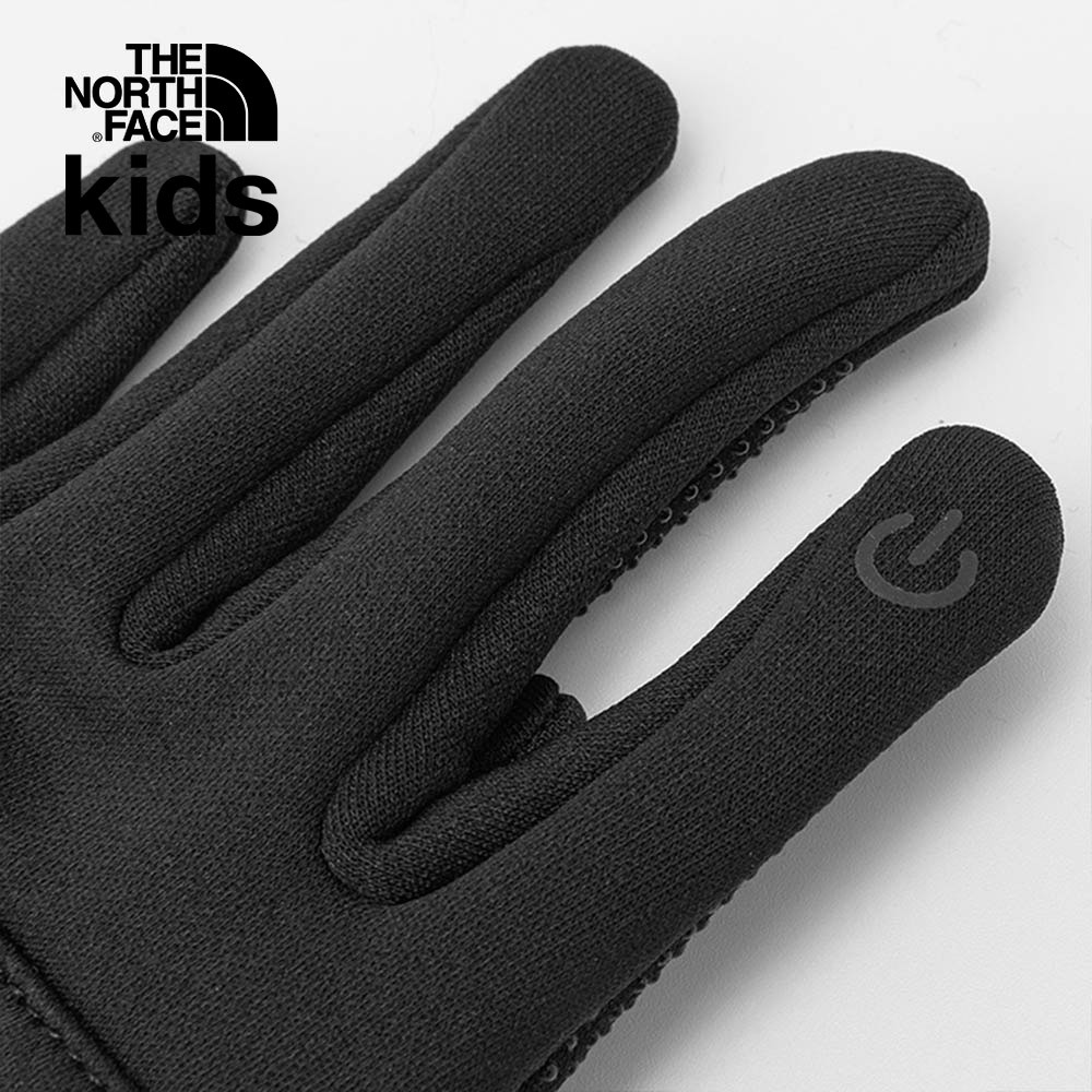 The North Face北面兒童黑色保暖可觸控五指手套｜7WGEJK3