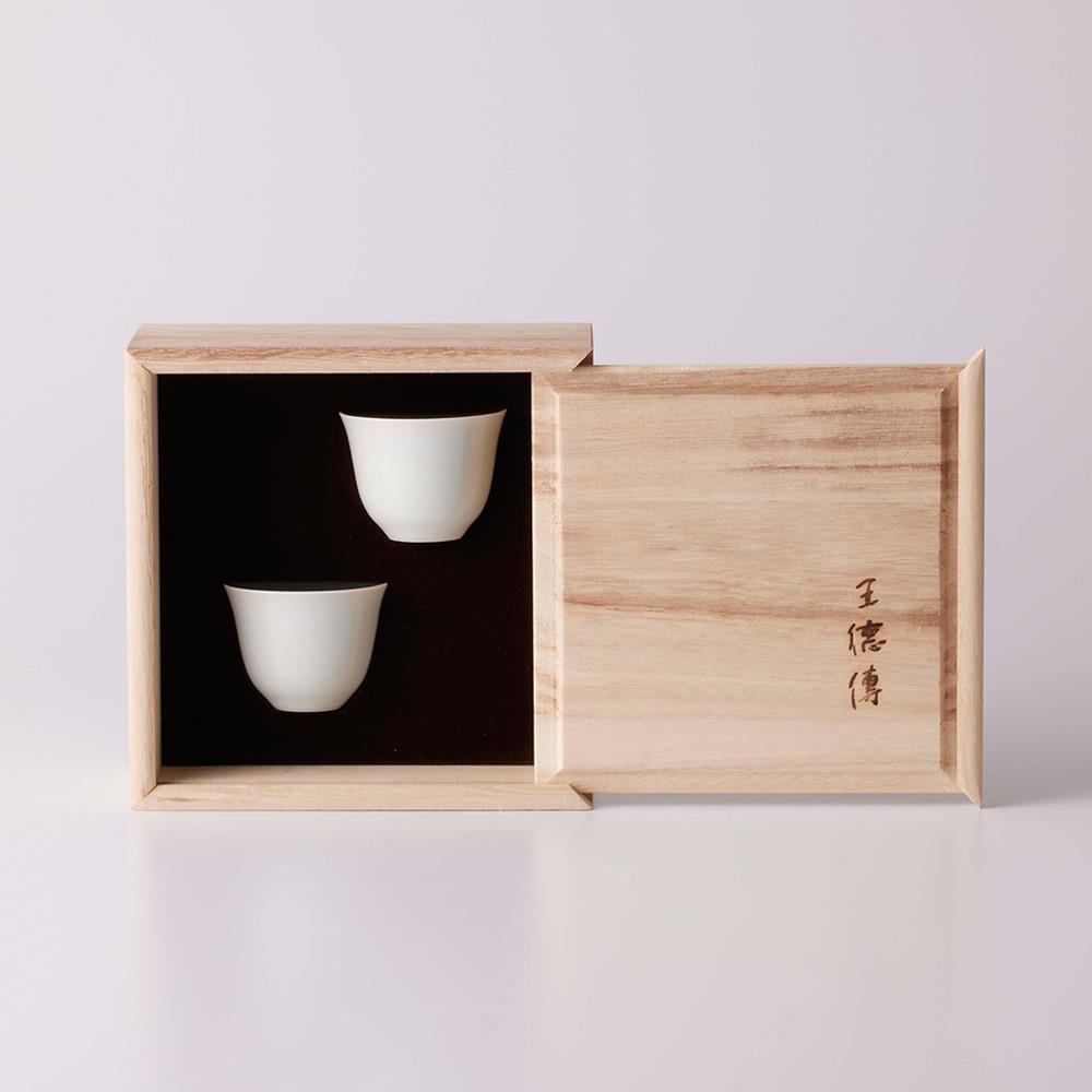 王德傳名家系列-汝青撇口茶杯2入
