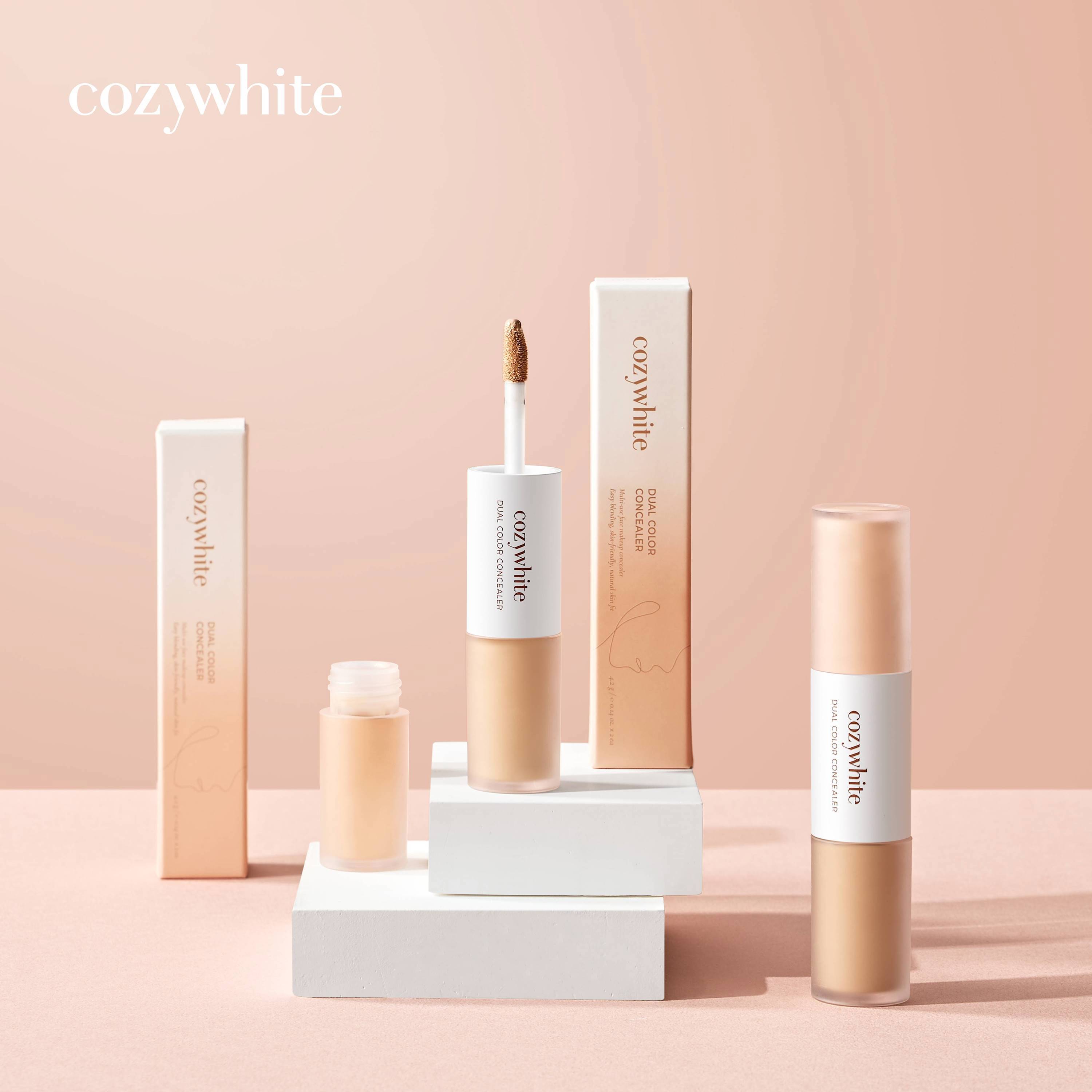 【水潤萬用款】cozywhite 無所不遮 PS 雙色遮瑕蜜：粉體、保濕、延展力 3 大升級，更滑順、水潤、服貼！一抹隱形毛孔瑕疵，打造柔焦無瑕肌！