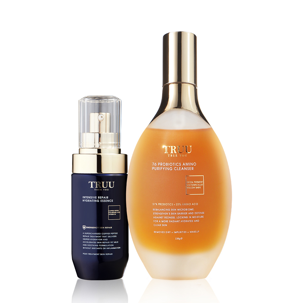 【淨膚補水組】藍銅玻尿酸保濕修復精華+76酵母胺基酸淨膚潔顏露【陳土豆、陳夢晨推薦】