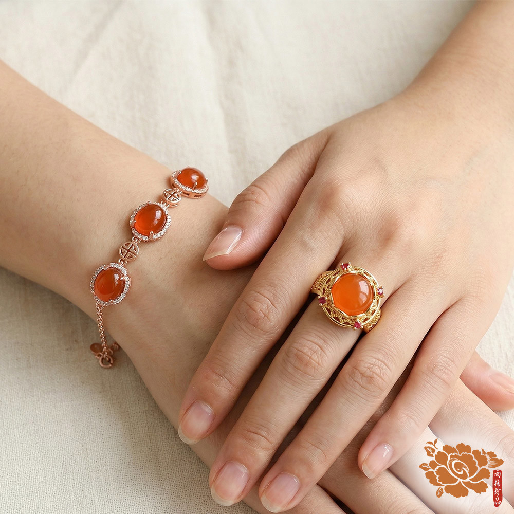 蛋型老蜜蠟手鍊(招財/安神定魄/保平安/招貴人)