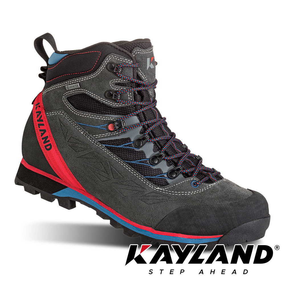【義大利Kayland】男款Gore-Tex中筒登山健行鞋(KL-018022140深灰紅/防水登山鞋/重裝登山鞋)