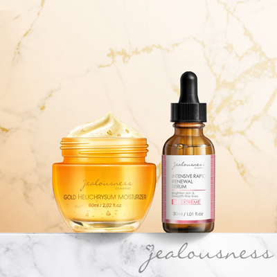 液態三重酸煥膚精華30ml+黃金蠟菊全能乳霜60ml