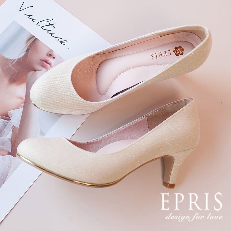 現貨 婚鞋品牌推薦 星幻女神-P339-P340 MIT小中大尺碼女鞋 金色高跟鞋 大尺碼婚鞋 新娘鞋 禮服鞋子 21-28 EPRIS艾佩絲-閃耀金