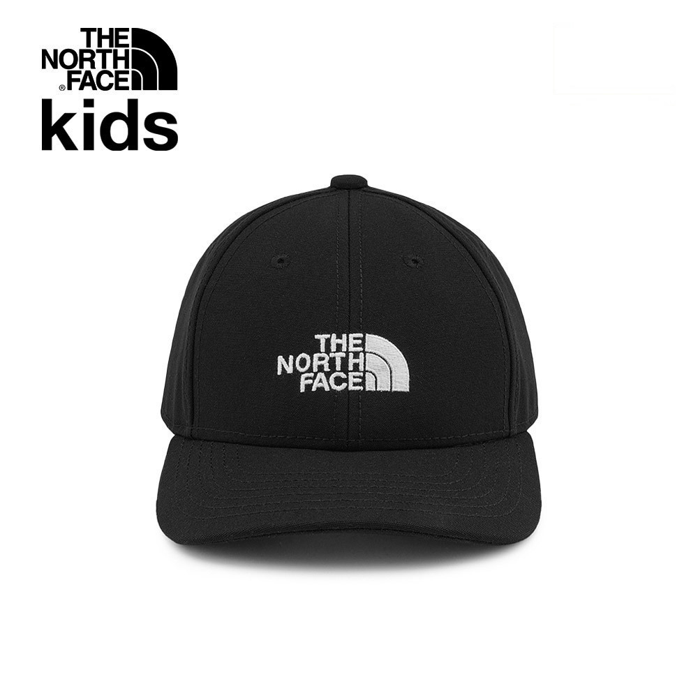 The North Face北面兒童黑色經典刺繡LOGO休閒運動帽｜7RIWJK3