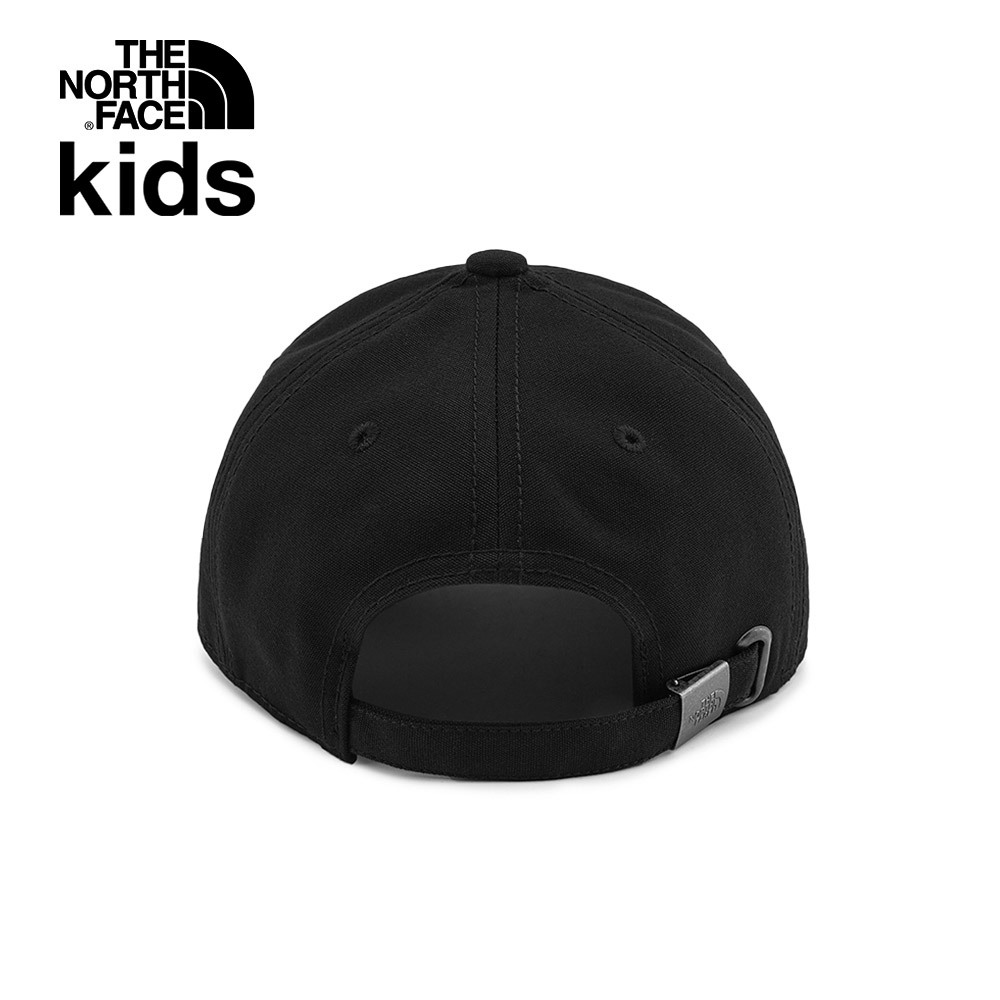 The North Face北面兒童黑色經典刺繡LOGO休閒運動帽｜7RIWJK3