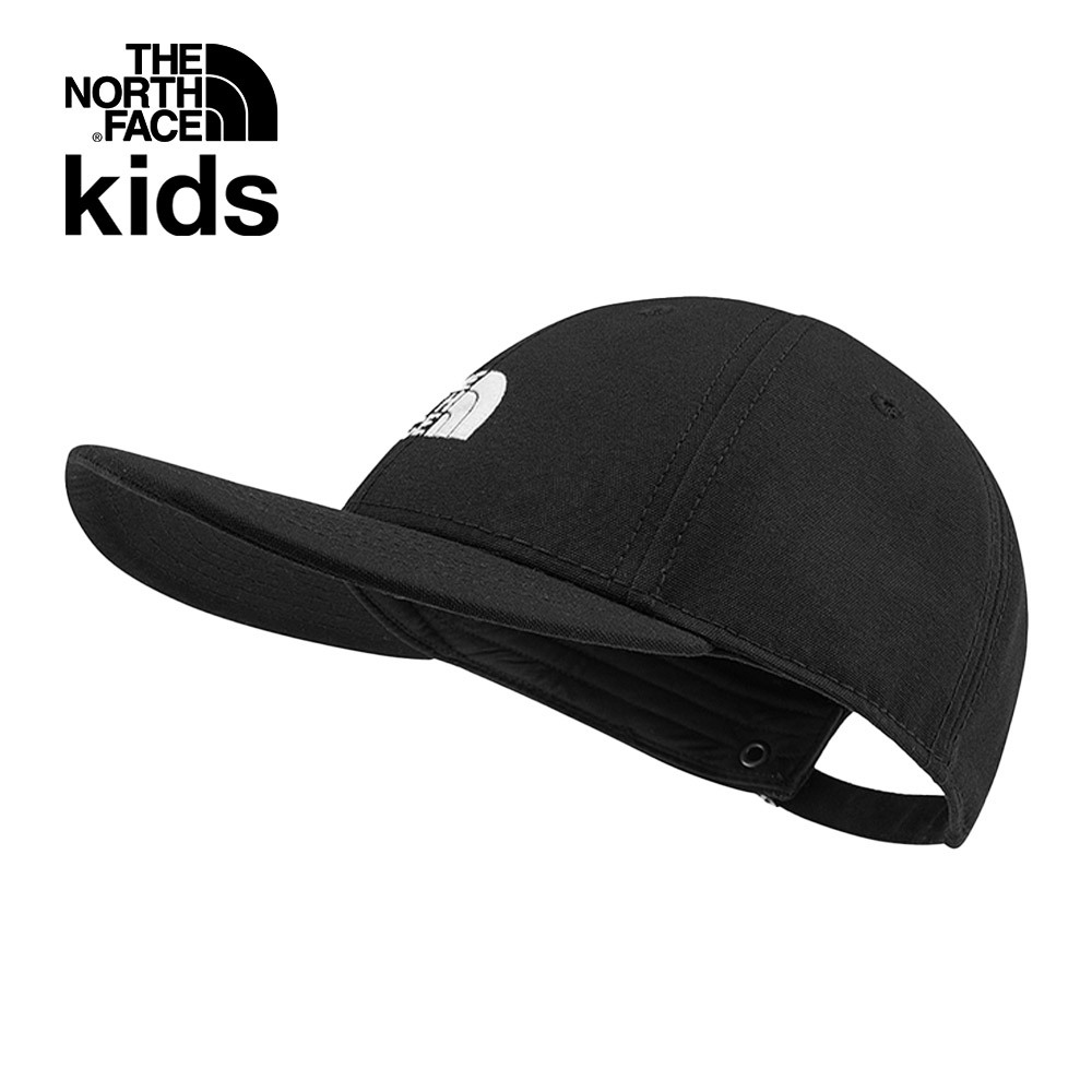 The North Face北面兒童黑色經典刺繡LOGO休閒運動帽｜7RIWJK3