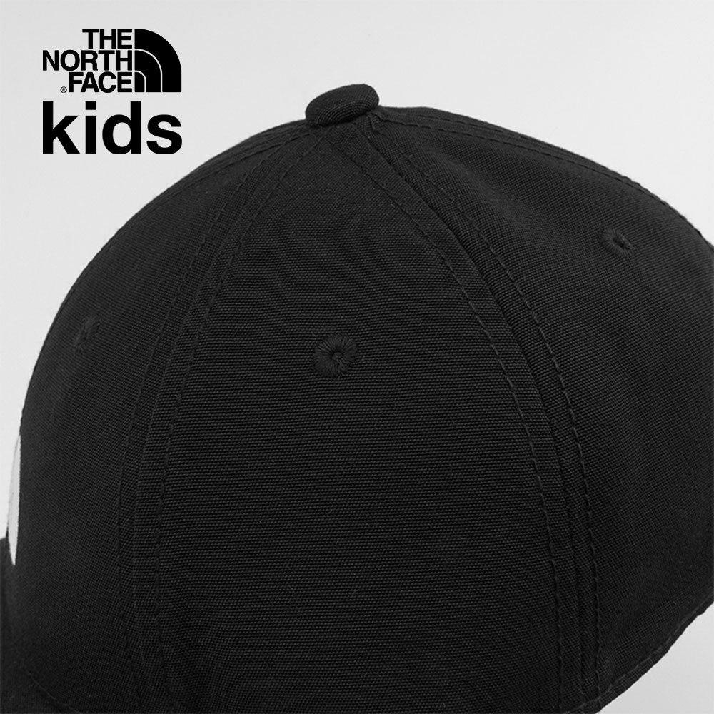 The North Face北面兒童黑色經典刺繡LOGO休閒運動帽｜7RIWJK3