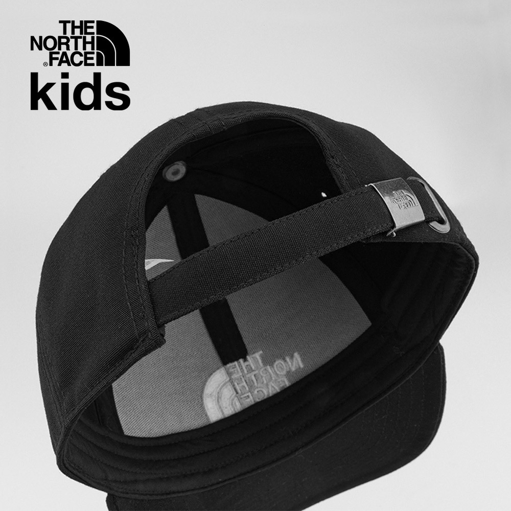 The North Face北面兒童黑色經典刺繡LOGO休閒運動帽｜7RIWJK3