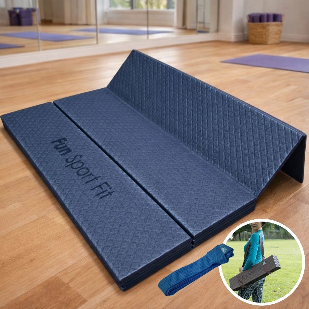 艾曼達-折疊瑜珈墊（台製）Fun Sport fit｜輕量瑜伽墊｜核心訓練跪墊｜健身平衡墊