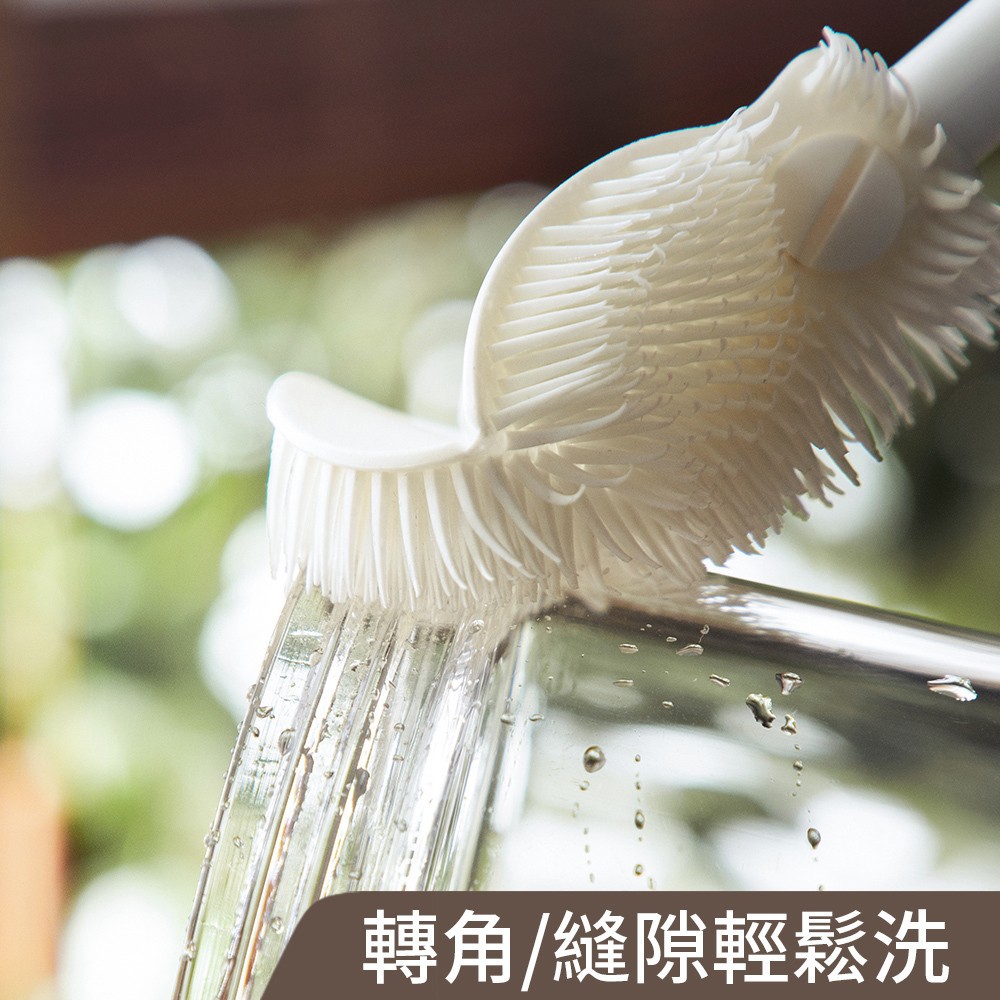 懶角落清潔杯刷-白色