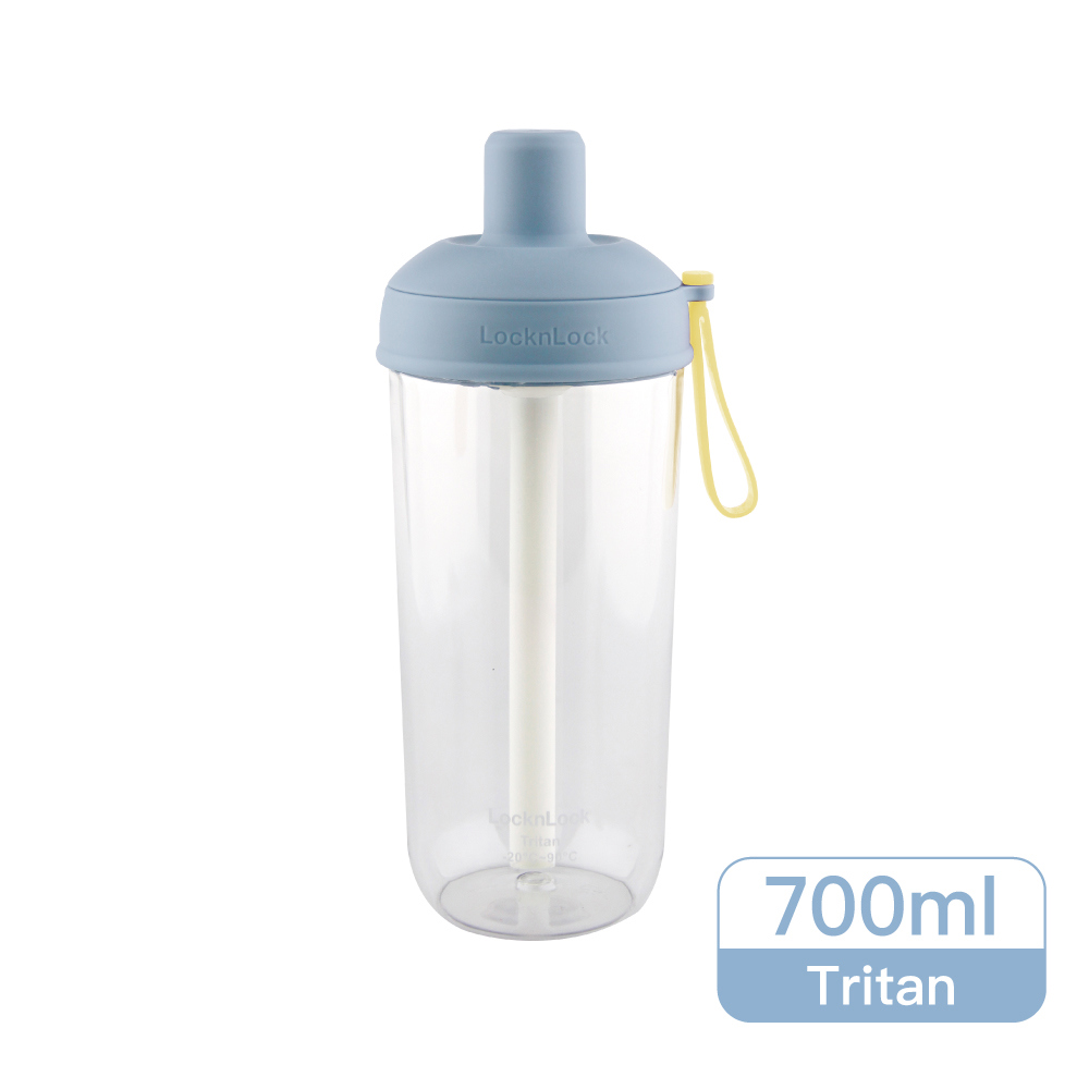 樂扣樂扣嚼對搖搖吸管杯700ml/夢幻天空藍(ABF792LBLU)