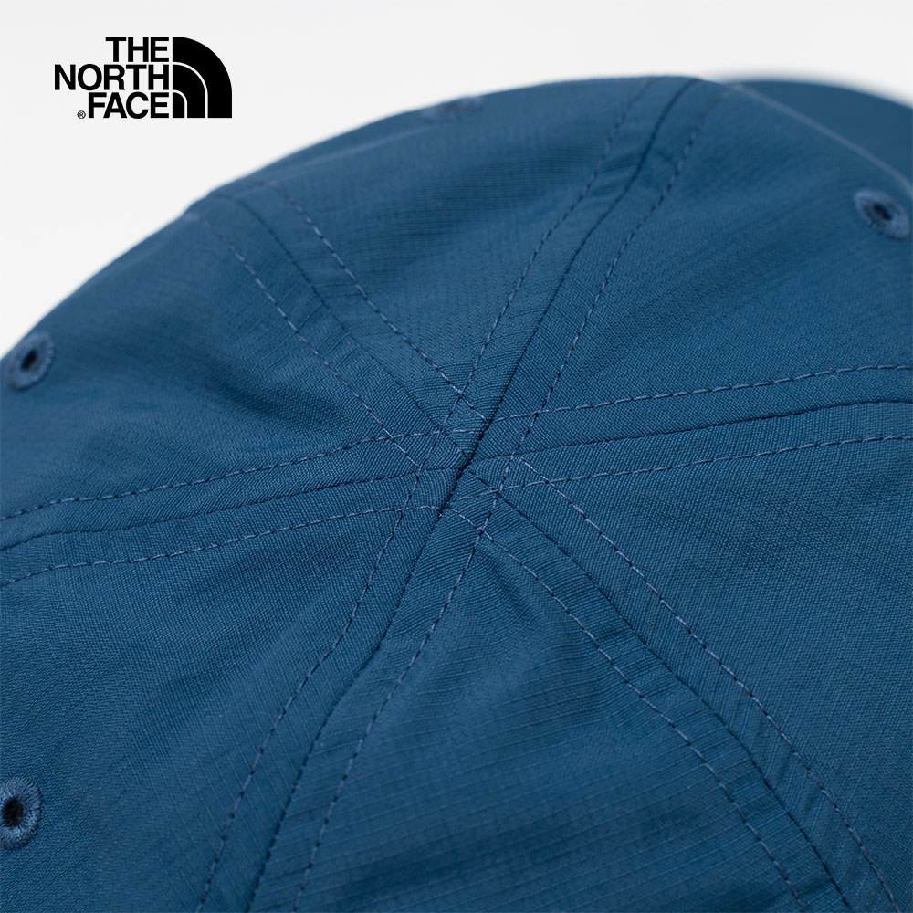 The North Face北面男女款藍色簡約LOGO休閒運動帽｜5FXLHDC