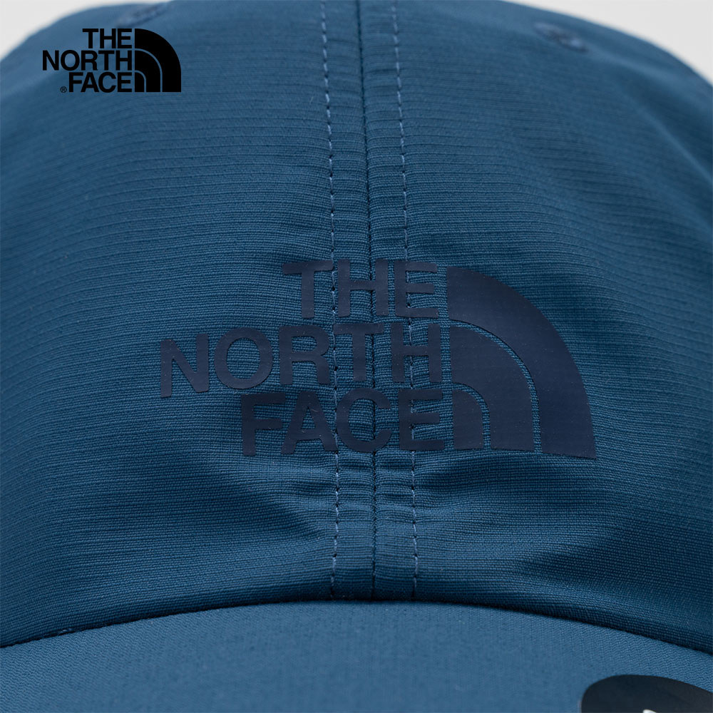 The North Face北面男女款藍色簡約LOGO休閒運動帽｜5FXLHDC