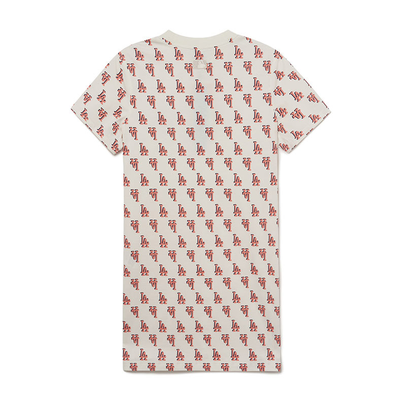 MLB 連身裙 洋裝 長版上衣 Monogram系列 洛杉磯道奇隊 (3FOPM0133-07CRS)