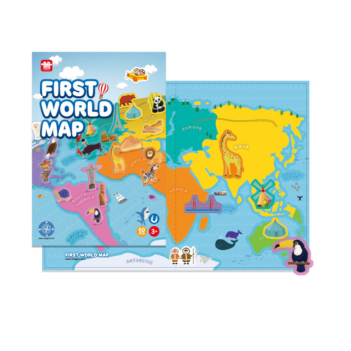 韓國 Magpia x Ariati 磁性故事遊戲板-世界地圖