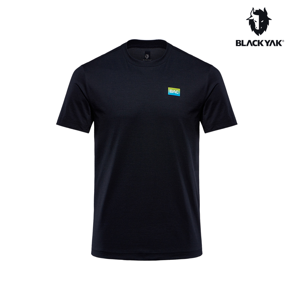 【BLACKYAK】BARTON短袖上衣(黑色)-銀離子抗菌/吸排/男女中性短T|CB1NC502|1BYTSM3902