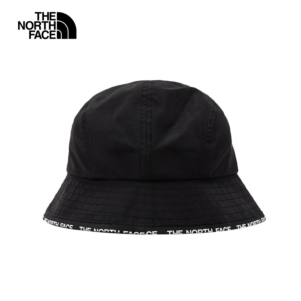 【10/26 00點限時搶購】The North Face北面男女款黑色防風防潑水壓邊印花漁夫帽｜7WHAJK3