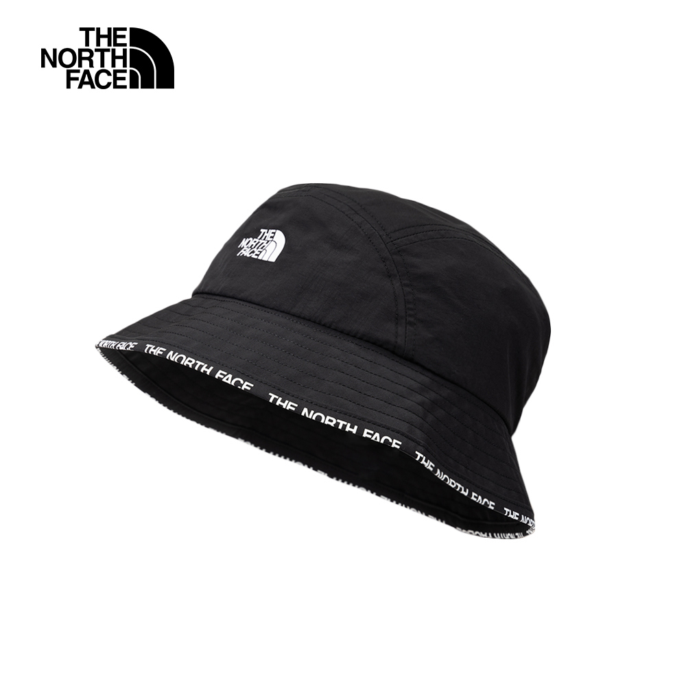 【10/26 00點限時搶購】The North Face北面男女款黑色防風防潑水壓邊印花漁夫帽｜7WHAJK3