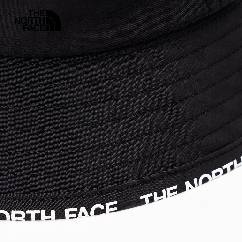 【10/26 00點限時搶購】The North Face北面男女款黑色防風防潑水壓邊印花漁夫帽｜7WHAJK3