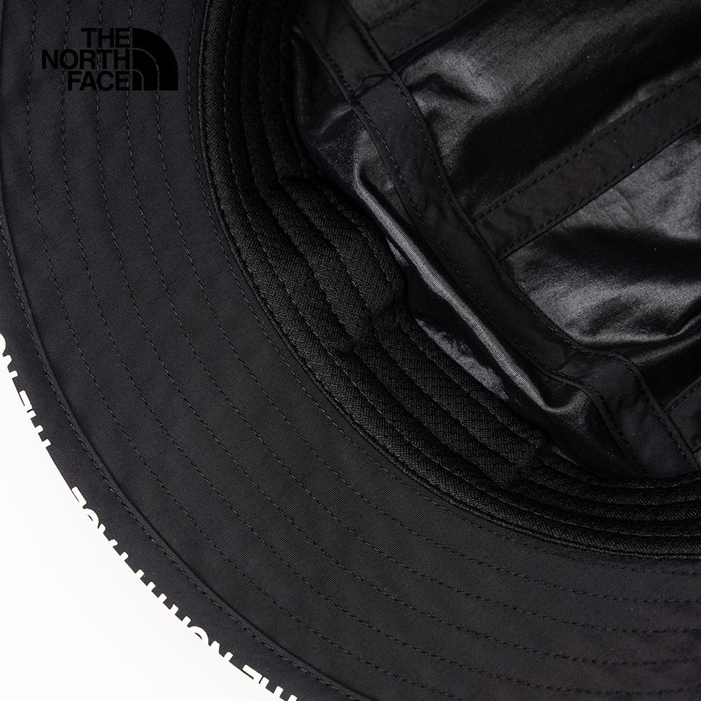 【10/26 00點限時搶購】The North Face北面男女款黑色防風防潑水壓邊印花漁夫帽｜7WHAJK3