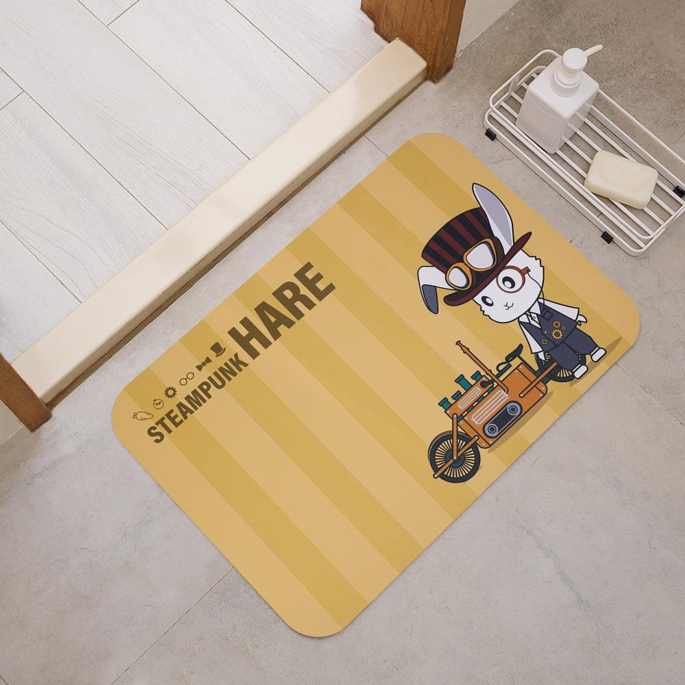 【瑪思特】軟式珪藻土吸水地墊 福兔系列 (60cm x 40cm) Outlet選品