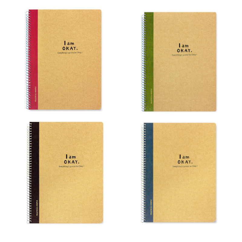 I am Okay 18K活頁空白筆記-紅/藍/綠/黑