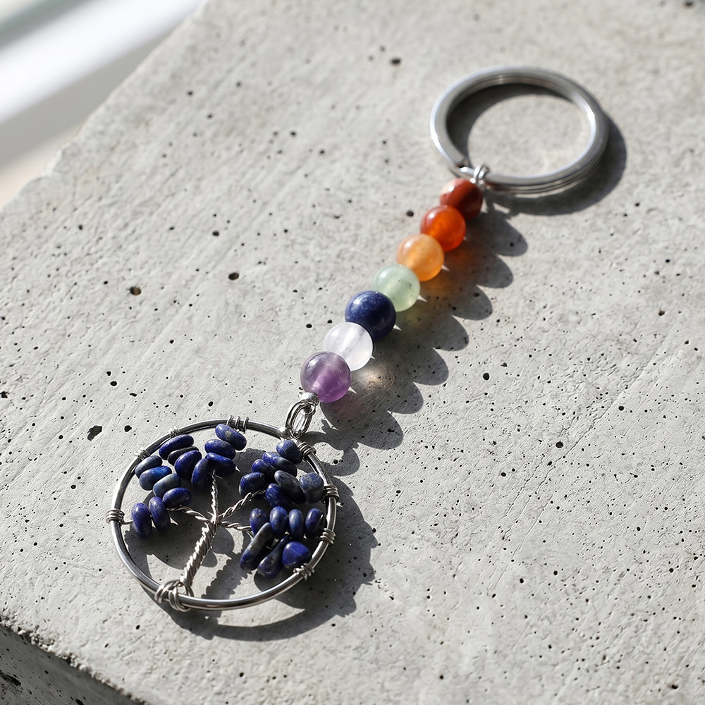 【官網限定】七脈輪-青金石凝聚生命樹鑰匙圈