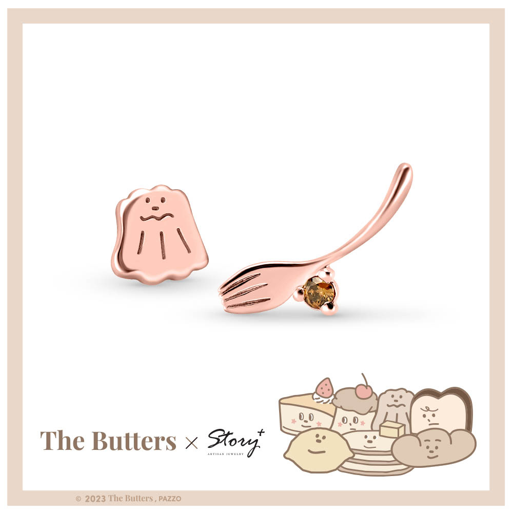 THE BUTTERS經典系列-奶油家族經典純銀耳環-可露露