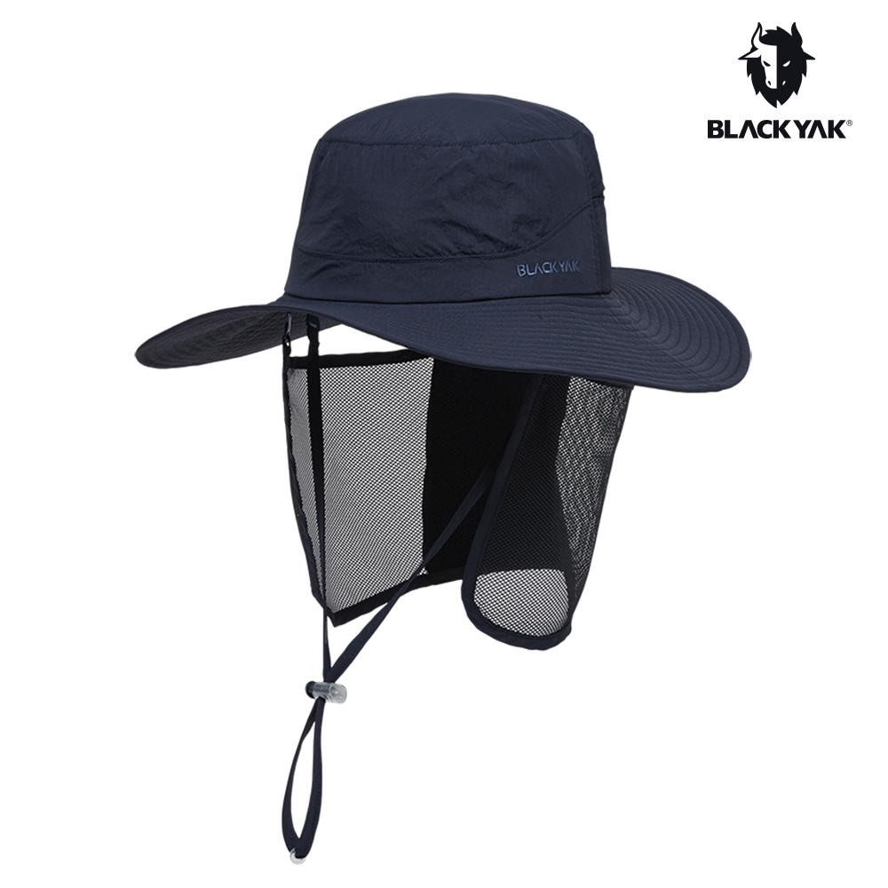 【BLACKYAK】SAHARA防曬圓盤帽(海軍藍)-遮陽透氣網布/防曬登山帽|CB1NAF06|2BYHTS3915
