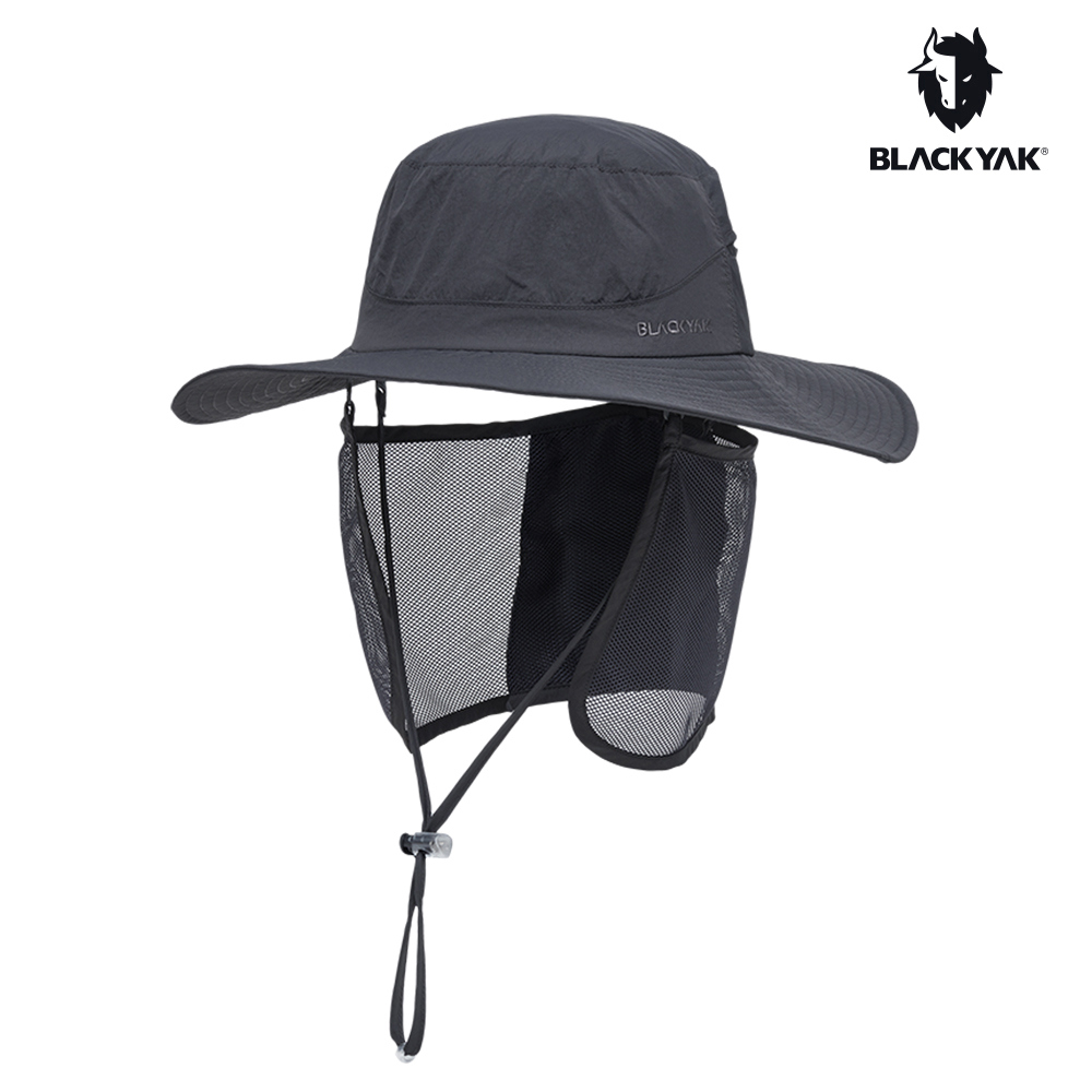 【BLACKYAK】SAHARA防曬圓盤帽(碳灰)-可拆遮陽透氣網布/登山帽|CB1NAF06|2BYHTS3915
