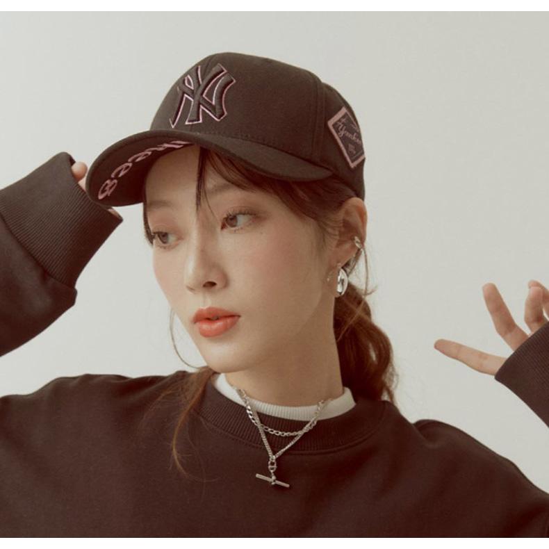 MLB 菱標棒球帽 紐約洋基隊 可調整式 (3ACP8501N-50BKS)