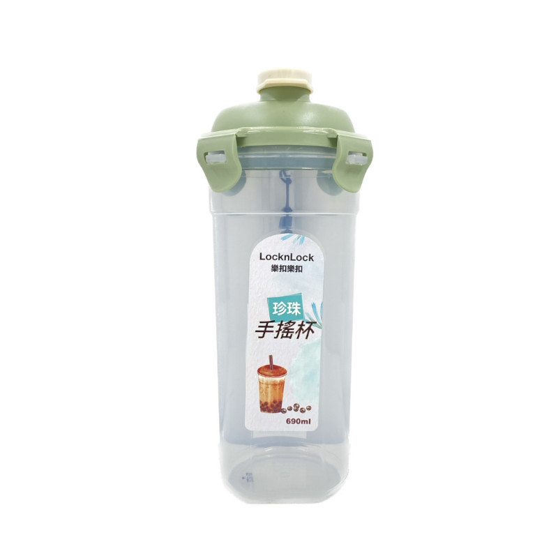 樂扣樂扣 珍珠手搖隨行杯(690ml)-莫蘭迪綠