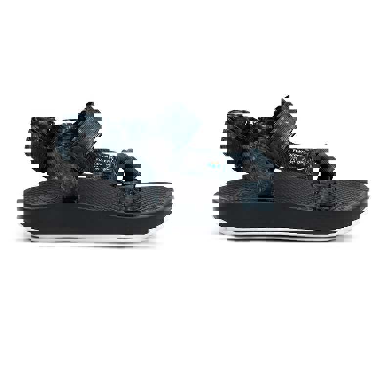 Cloud9 全新舒適系列 - 運動涼鞋 / 多穿法時尚寬版織帶涼鞋 / 女鞋 / 紮染黑