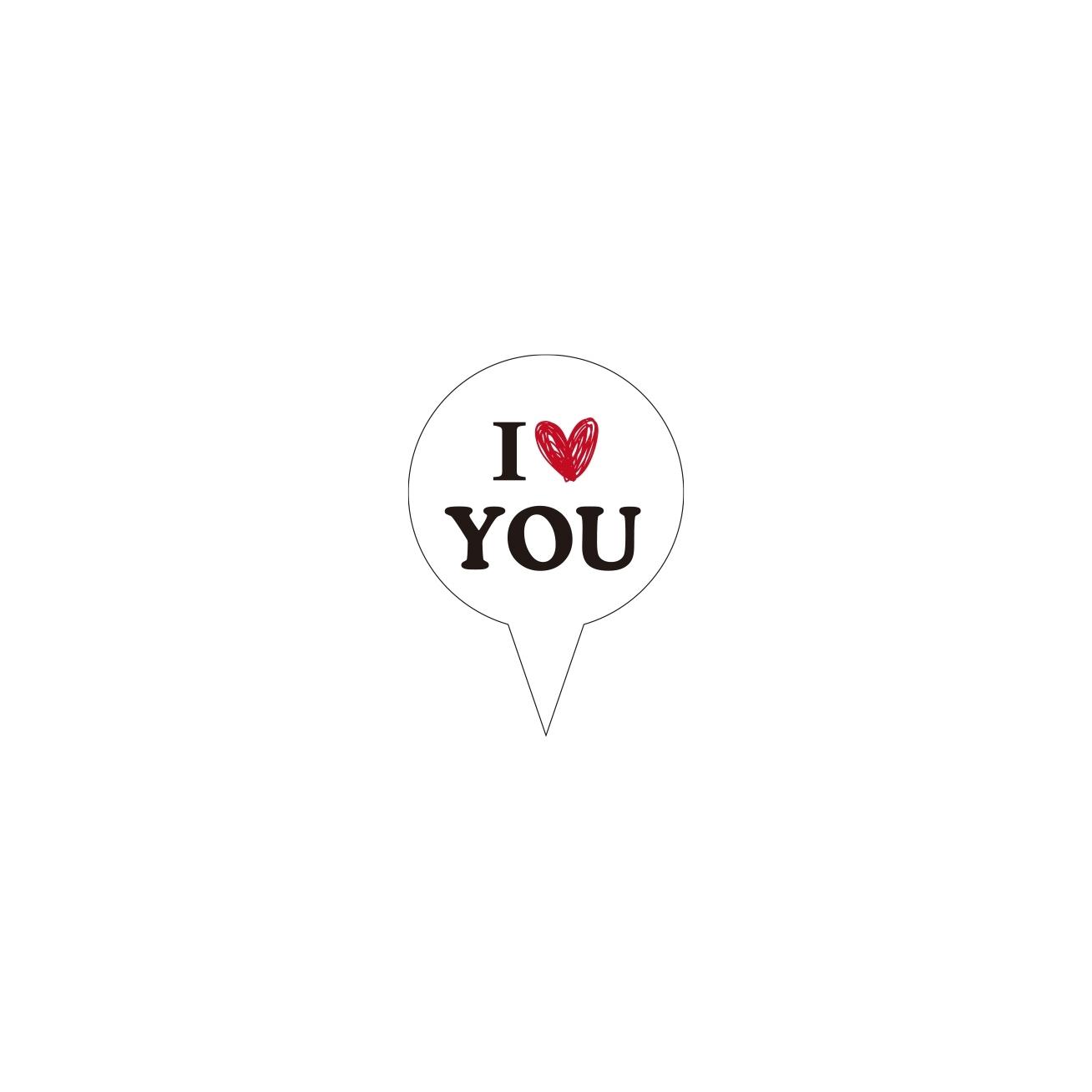 〔栗子太太〕 I LOVE YOU 蛋糕插牌39枚（AS990133）