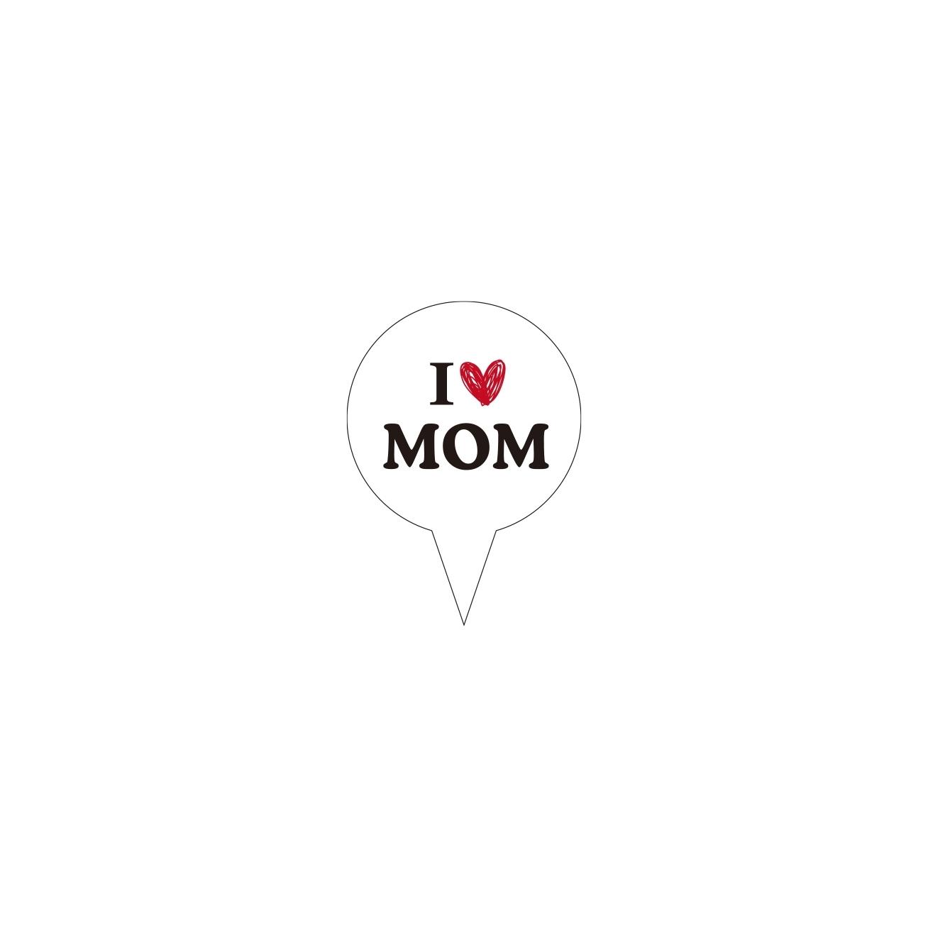 〔栗子太太〕 I LOVE MOM 蛋糕插牌39枚（AS990134）