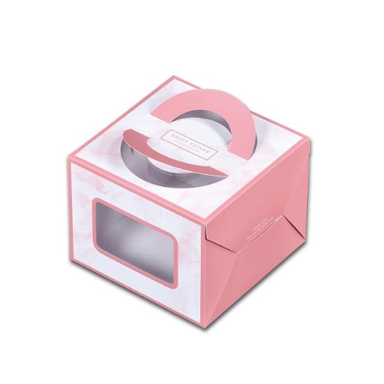 〔明昕〕玫瑰歐蕾4吋蛋糕盒（附盤）5組