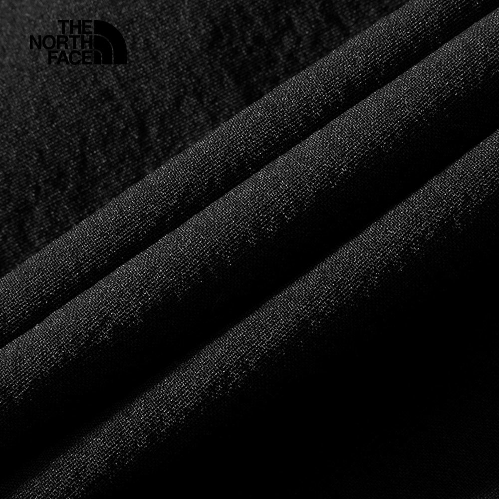 The North Face北面男款黑色吸濕排汗調節抽繩休閒短褲｜7WB7JK3