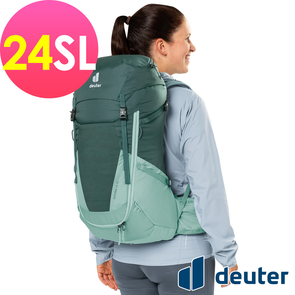 【deuter 德國】 FUTURA透氣網架登山背包/女性窄肩款24SL(3400521森林綠)