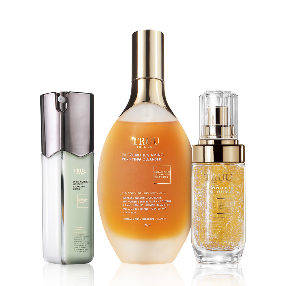 76酵母胺基酸淨膚潔顏露【李佩甄 推薦】+99控油保濕平衡乳+黃金胜肽賦活精華 【楊皓如．鄭亦真．莊雨潔推薦】