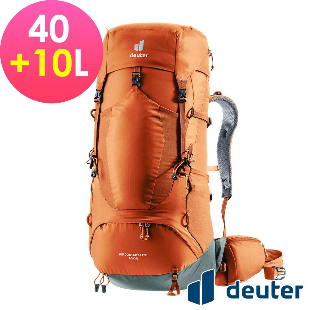 【deuter 德國】AIRCONTACT LITE拔熱式透氣背包/登山背包40+10L(3340123橘)