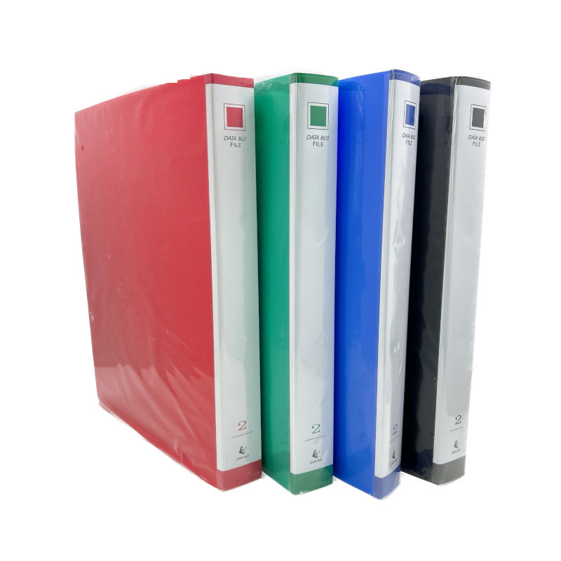 素色PP 1"O型2孔夾 A4-綠色/黑色/藍色/紅色