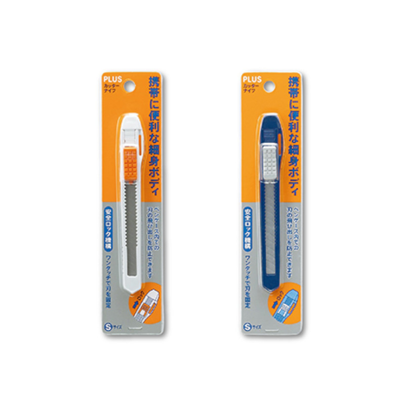 PLUS普樂士 美工刀(小)(CU-003)-藍/白