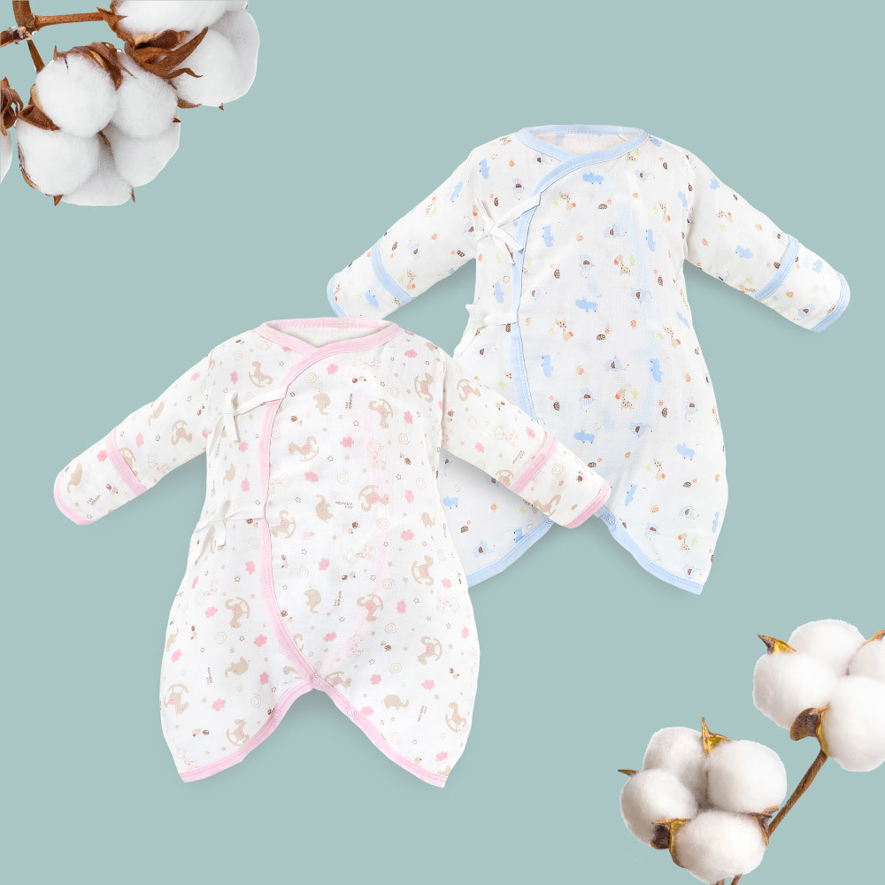 紗布反摺袖蝴蝶衣2件