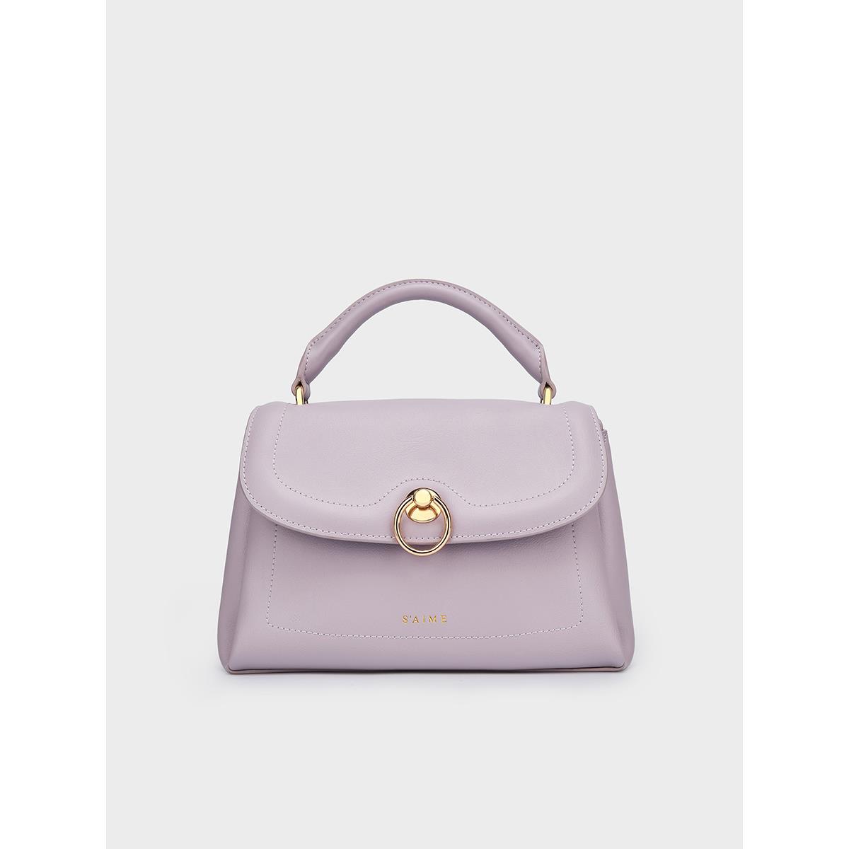 送料込★S’AIME★轉鎖方形手提包★ツイストロック 2wayバッグ 台湾発 S'AIME ツイストロック スクエア 2wayトートバッグ (S