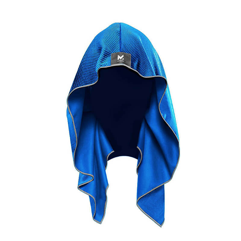 【Mission】美國水冷瞬涼連帽運動巾- Hoodie Towels 藍色