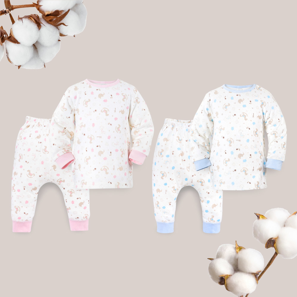 長袖肩開套裝-秋冬