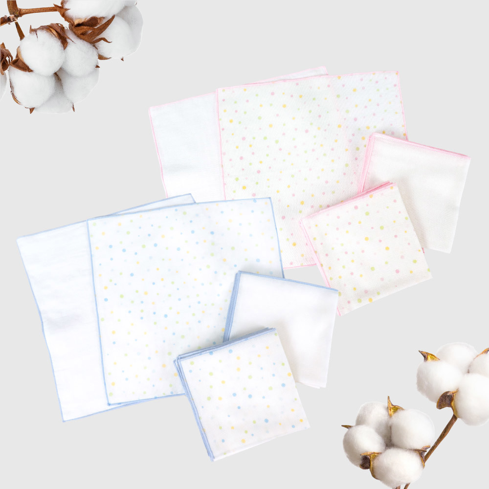 純棉紗布手帕10入組