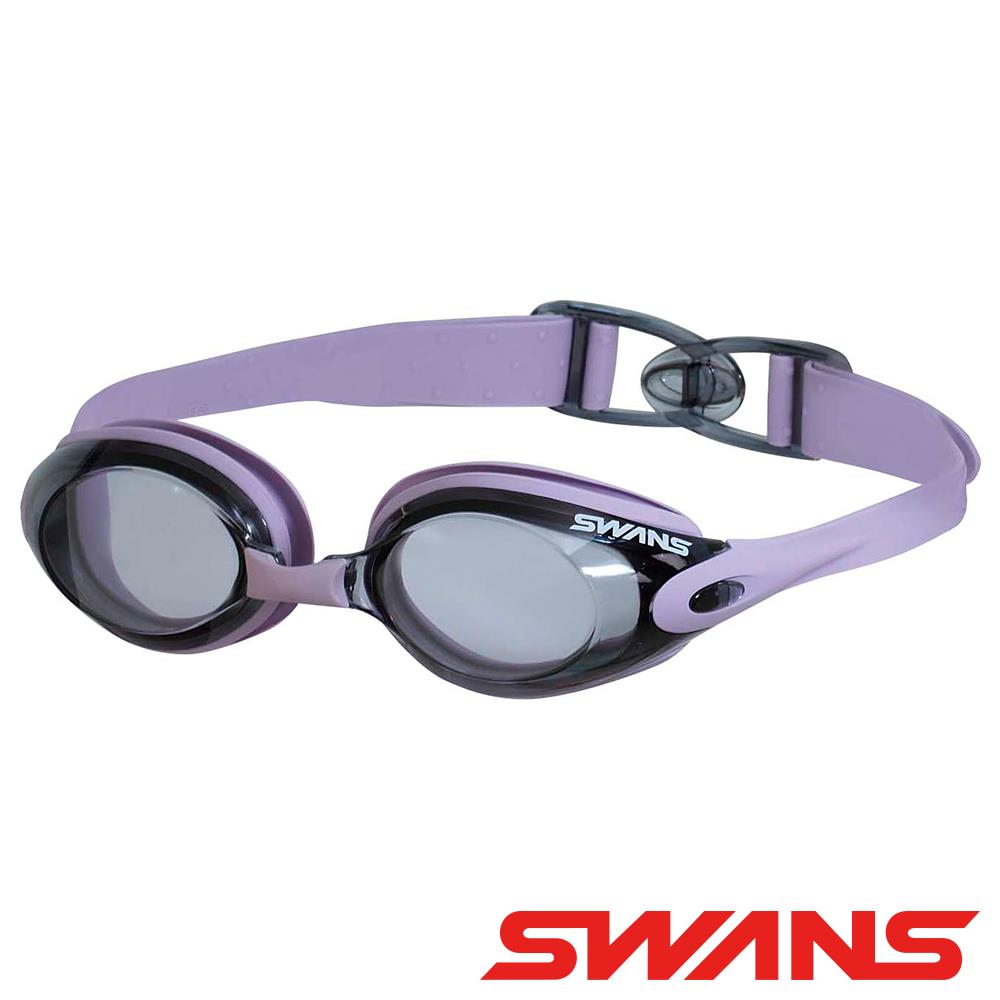 【SWANS 日本】日本柔軟舒適型防霧泳鏡(SWB-1 墨紫/抗UV/游泳/矽膠)