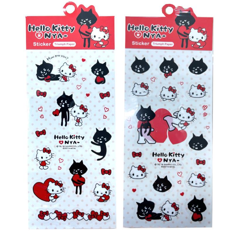 【雙十購物慶典限時優惠】三麗鷗 Hello Kitty x NYA貼紙-大心/小心